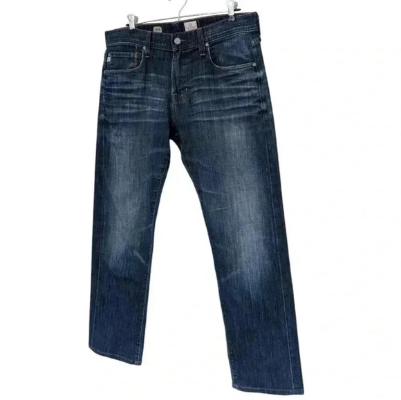 AG Adriano Goldschmied The Geffen  Slouchy Slim Jean Blue Wash Zip Fly Men 33 - Picture 4 of 12